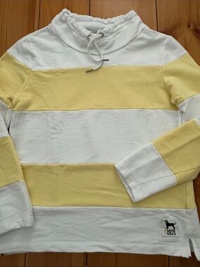 Black Dog Striped Yellow and White Rugby Top